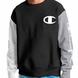 Champion Reverse Weave Colorblock Crewneck Sweatshirt S